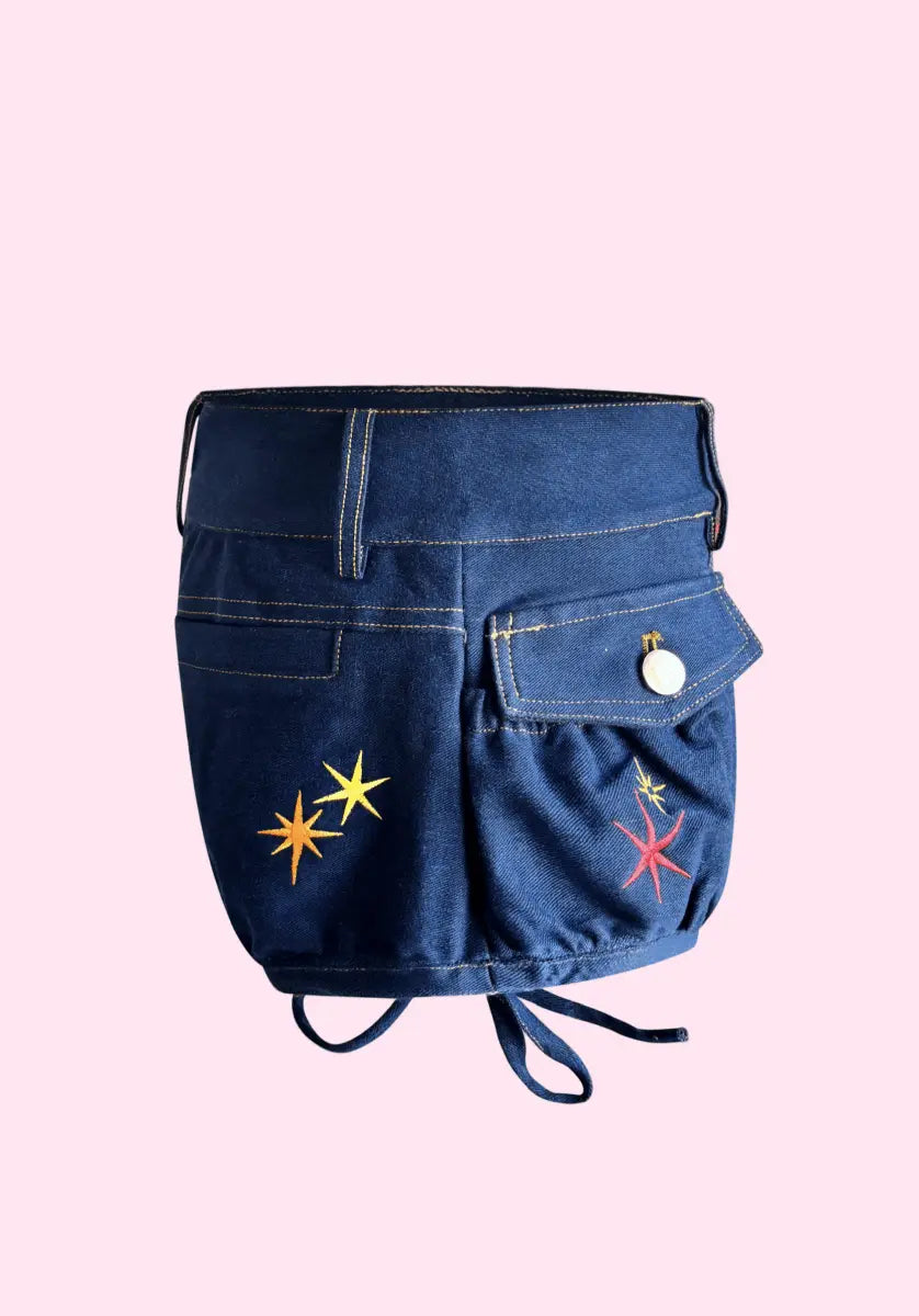 Star Girl Denim Shorts - AJadei